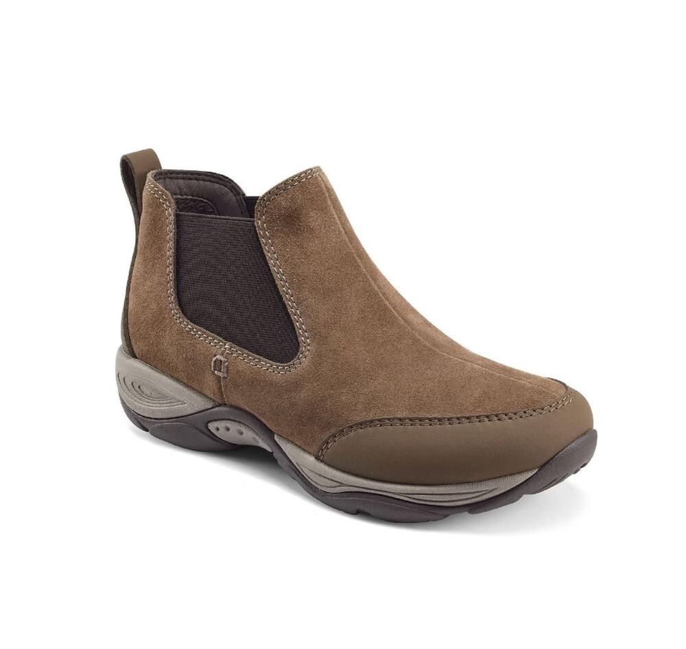 EASY SPIRIT Women's Exceed Ankle Chelsea Boots 6M Dark Brown Padded Insole NWOB